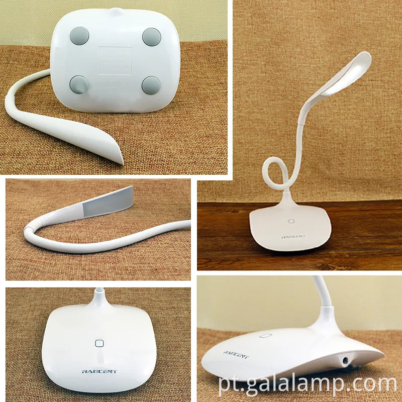 Lâmpada de mesa de controle de controle de toque ajustável com proteção ocular